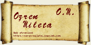 Ozren Mileta vizit kartica